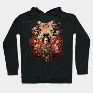 Young Samurai Prince Vintage Japanese Kabuki-style Art Hoodie